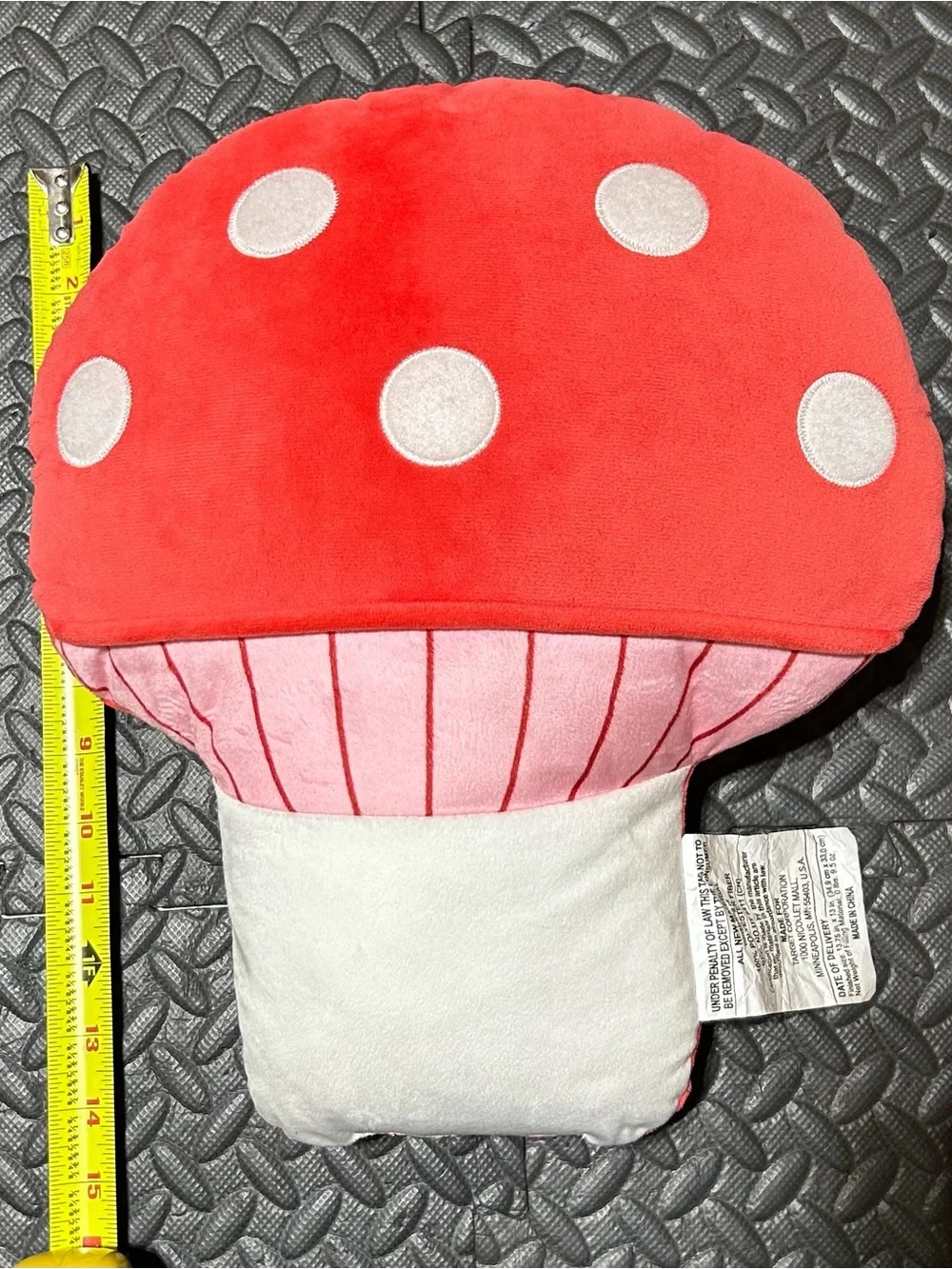 Target Bullseyes Playground Decorative Mushroom Throw Pillow Red Polka Dot 14”